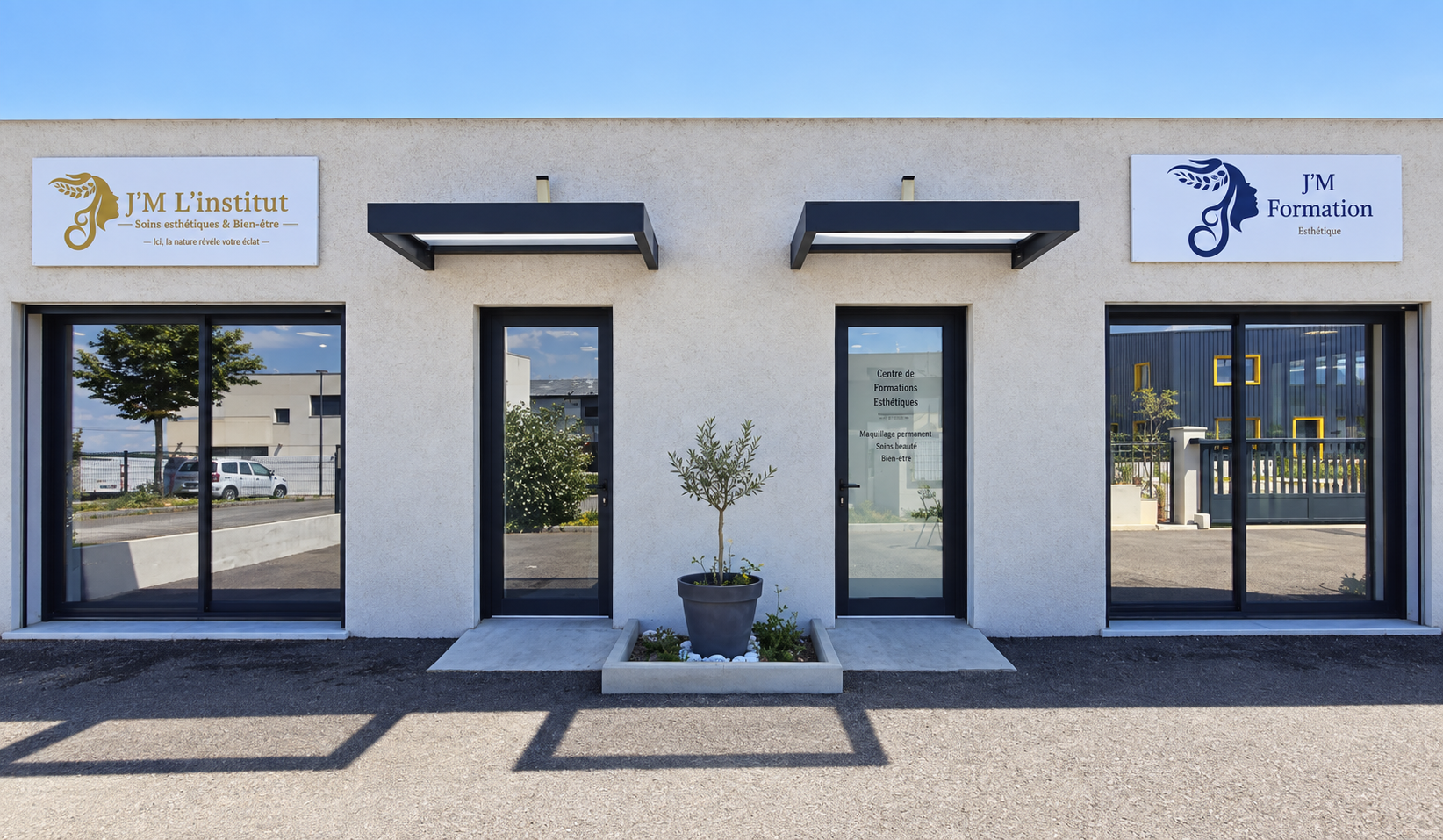 Façade de J’M L’institut et J’M Formation Esthétique à Fos-sur-Mer.